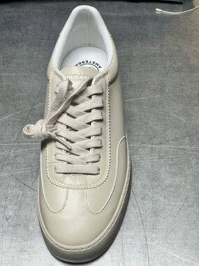 Scotch & Soda Off-White Leather Low-Top Sneakers
